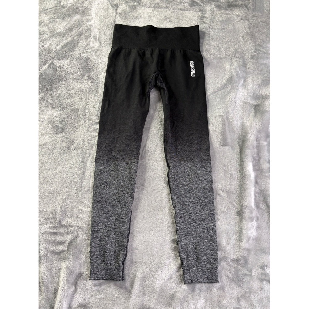 Gymshark Adapt Ombre Seamless Leggings Womens XS Black Grey High Waisted Active